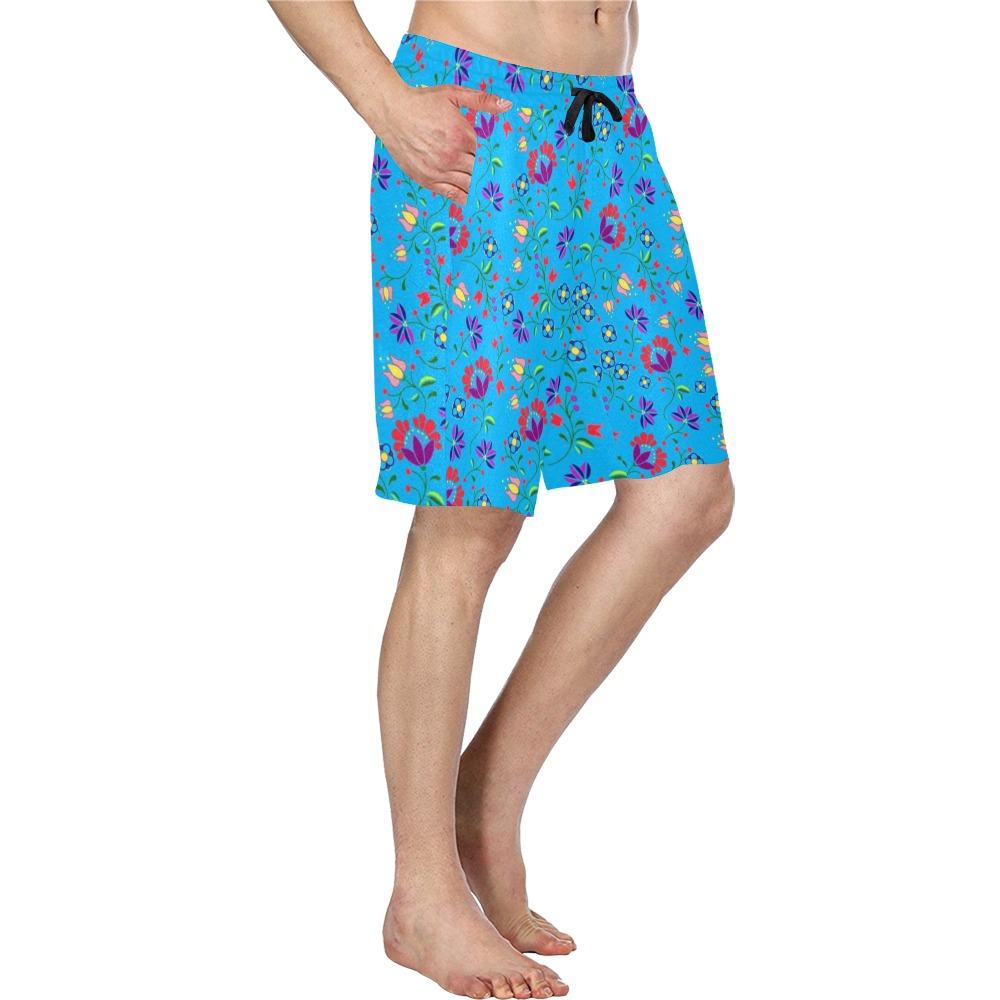 Fleur Indigine Ciel Men's All Over Print Casual Shorts (Model L23) Men's Casual Shorts (L23) e-joyer