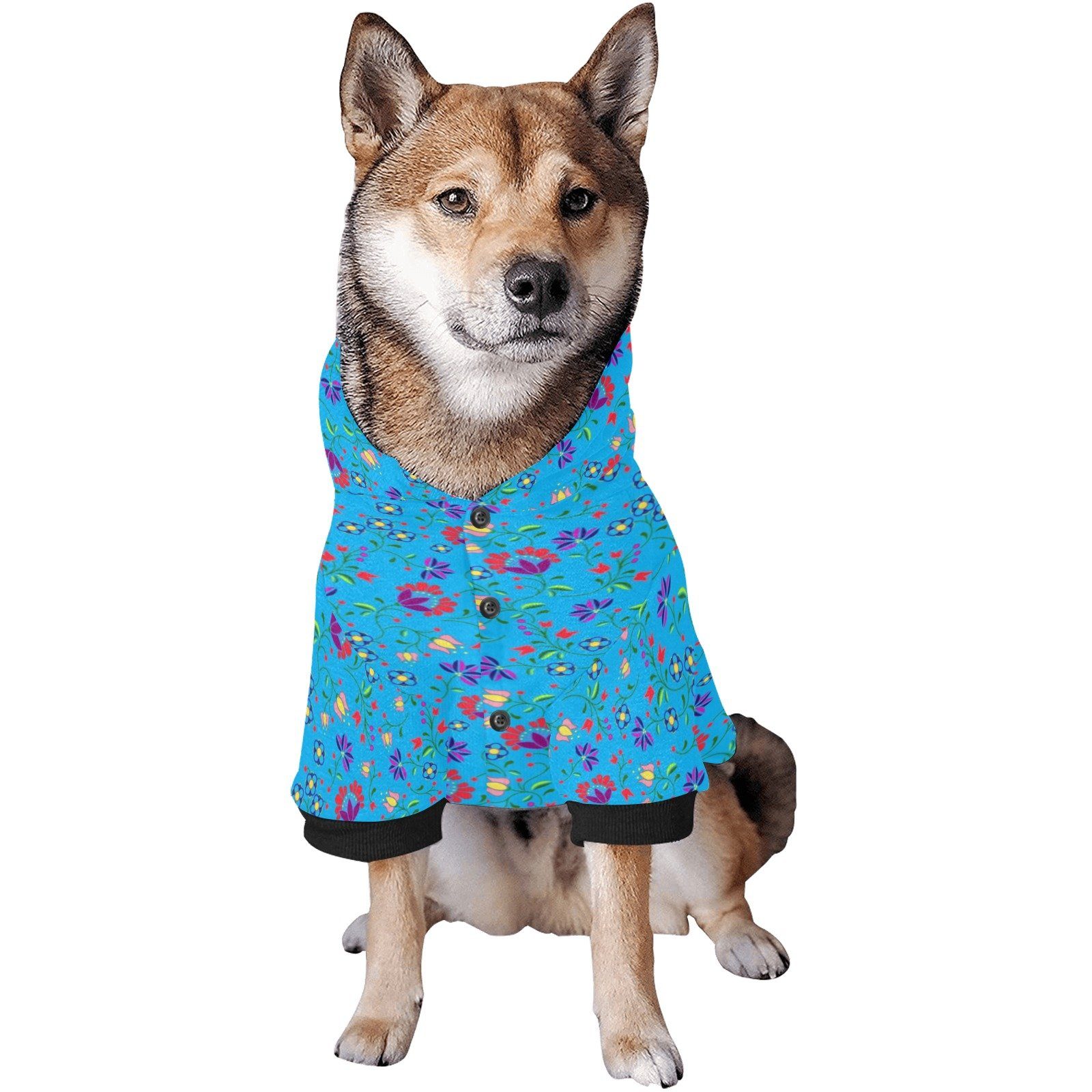 Fleur Indigine Ciel Pet Dog Hoodie Pet Dog Hoodie e-joyer