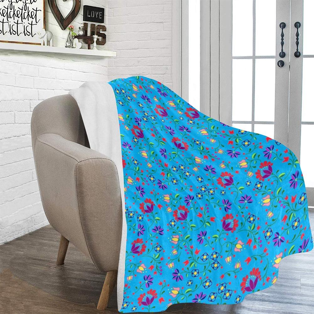 Fleur Indigine Ciel Ultra-Soft Micro Fleece Blanket 60"x80" Ultra-Soft Blanket 60''x80'' e-joyer 