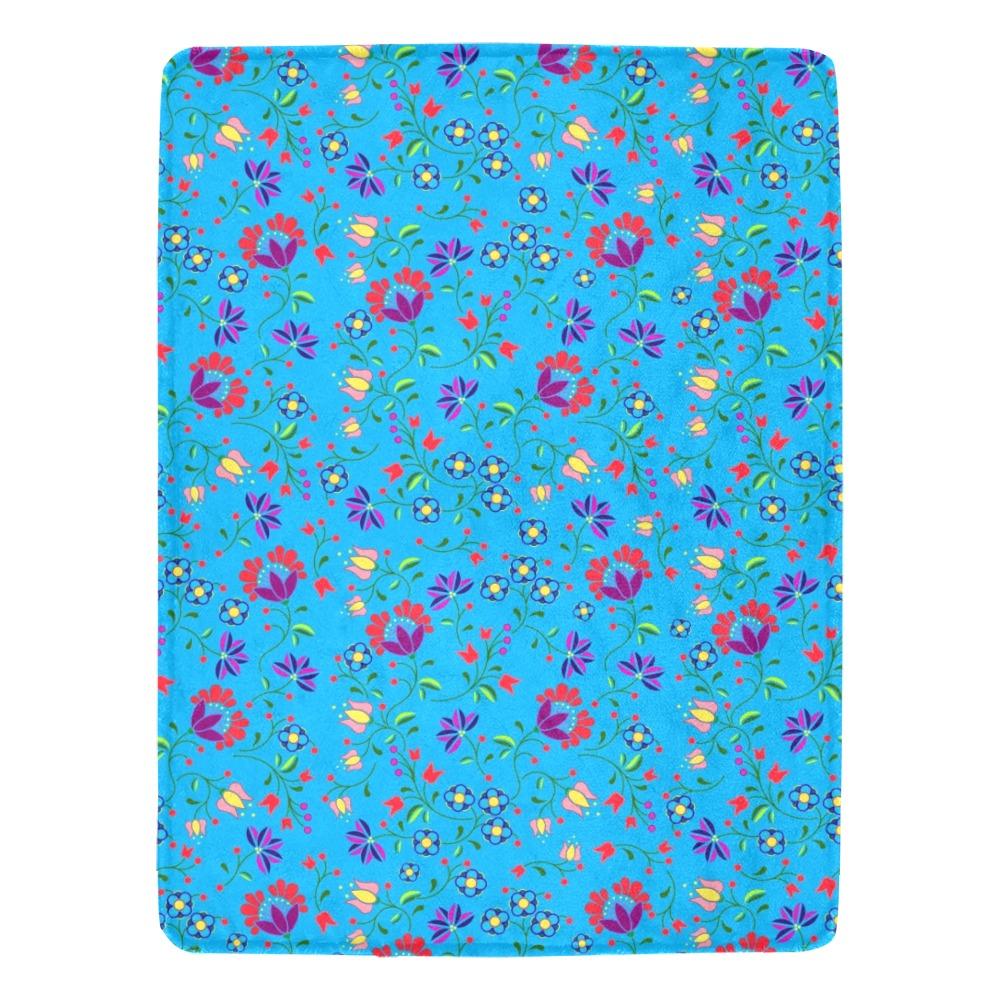 Fleur Indigine Ciel Ultra-Soft Micro Fleece Blanket 60"x80" Ultra-Soft Blanket 60''x80'' e-joyer 