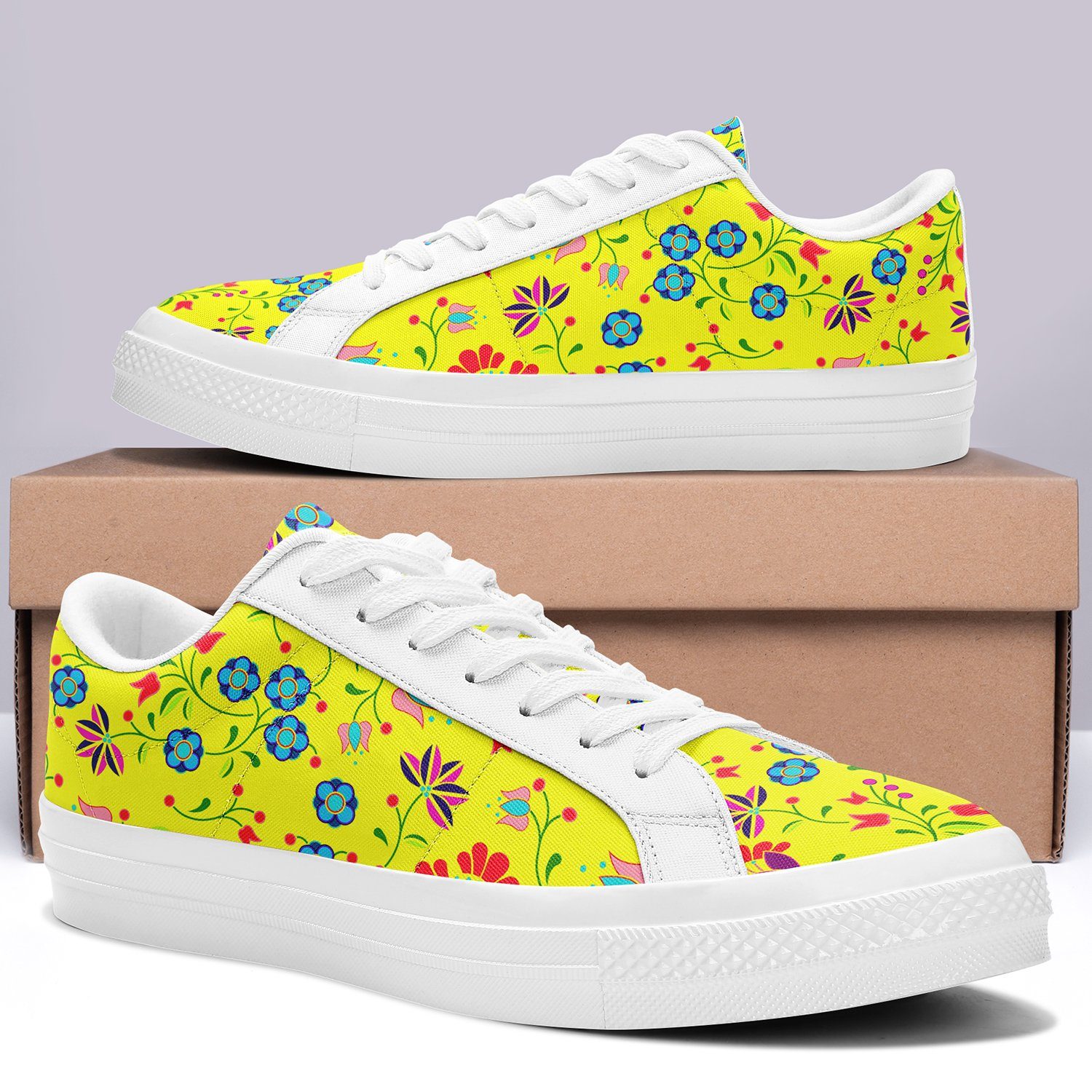 Fleur Indigine Mais Aapisi Low Top Canvas Shoes White Sole aapisi Herman