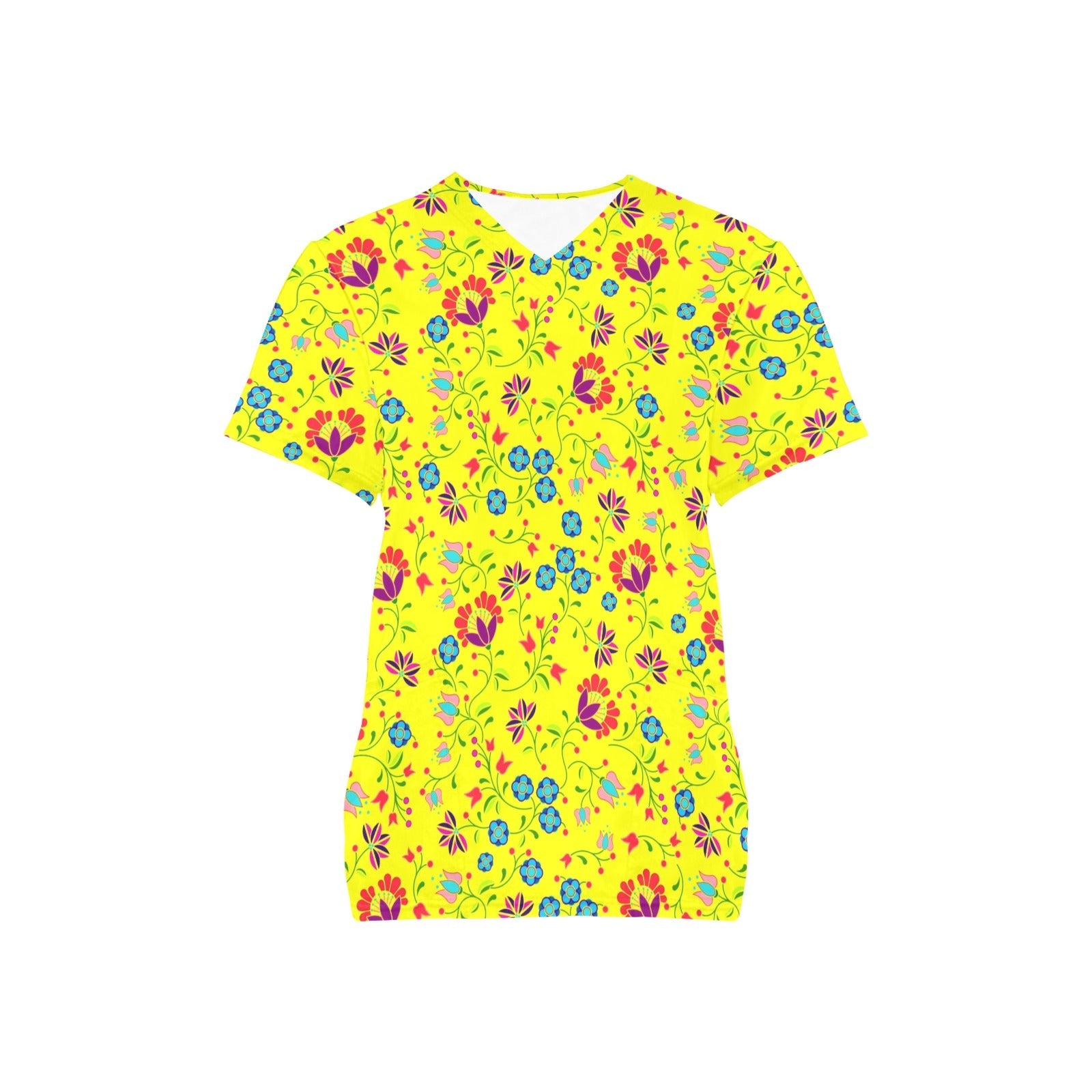 Fleur Indigine Mais All Over Print Scrub Top Scrub Top e-joyer