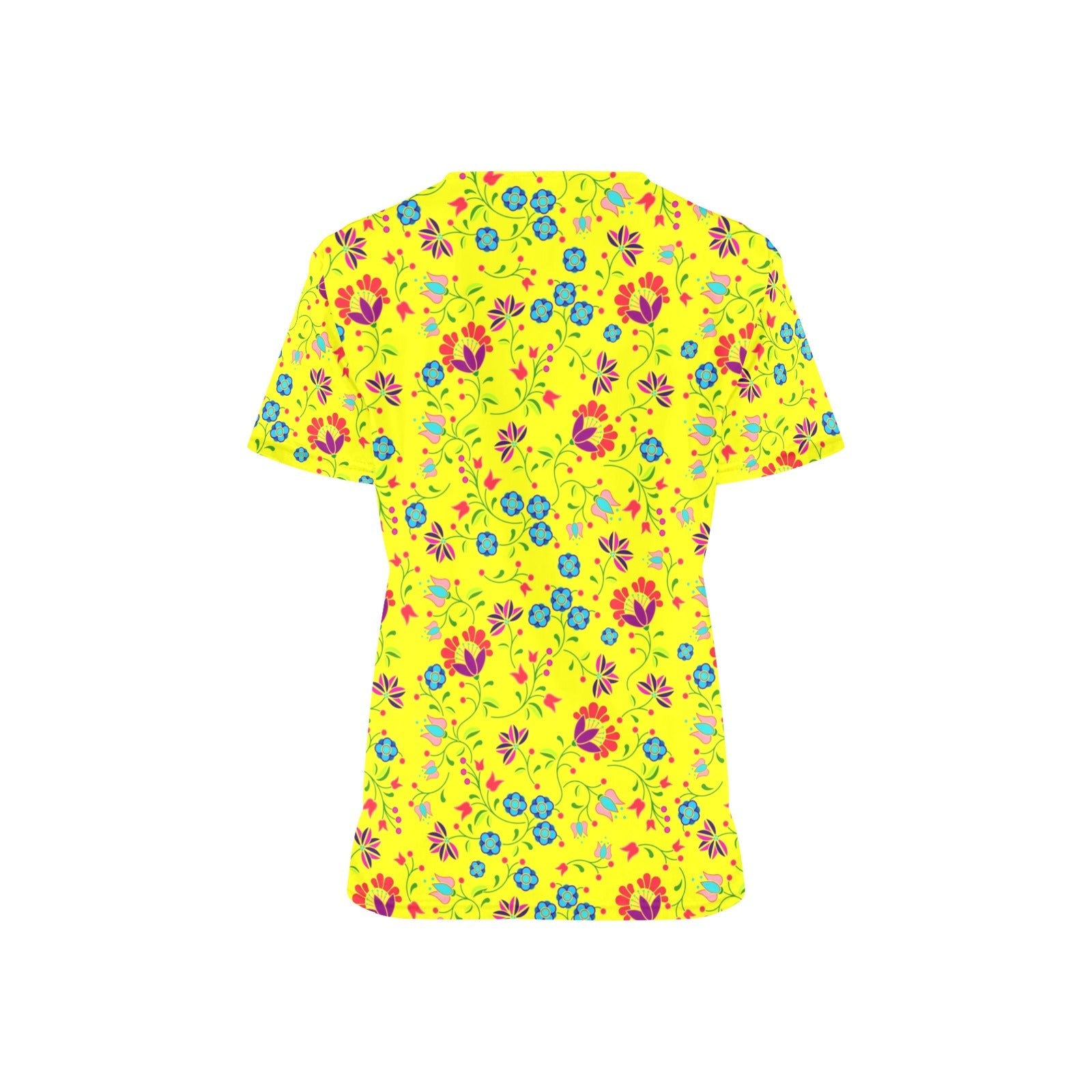 Fleur Indigine Mais All Over Print Scrub Top Scrub Top e-joyer