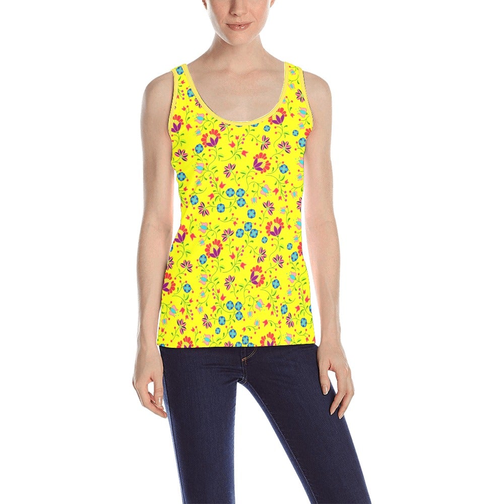 Fleur Indigine Mais All Over Print Tank Top for Women (Model T43) All Over Print Tank Top for Women (T43) e-joyer