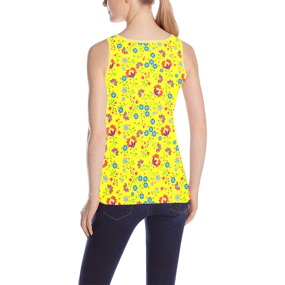 Fleur Indigine Mais All Over Print Tank Top for Women (Model T43) All Over Print Tank Top for Women (T43) e-joyer