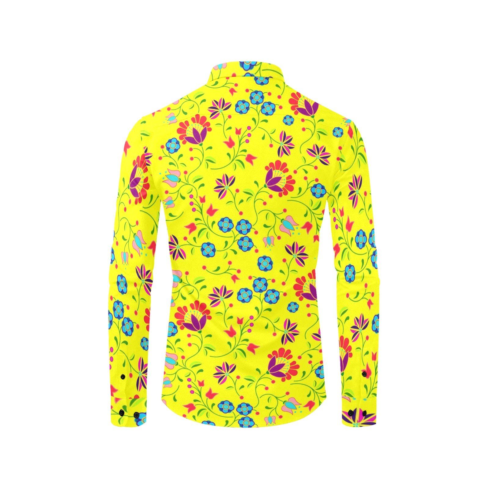 Fleur Indigine Mais Men's All Over Print Casual Dress Shirt (Model T61) Men's Dress Shirt (T61) e-joyer