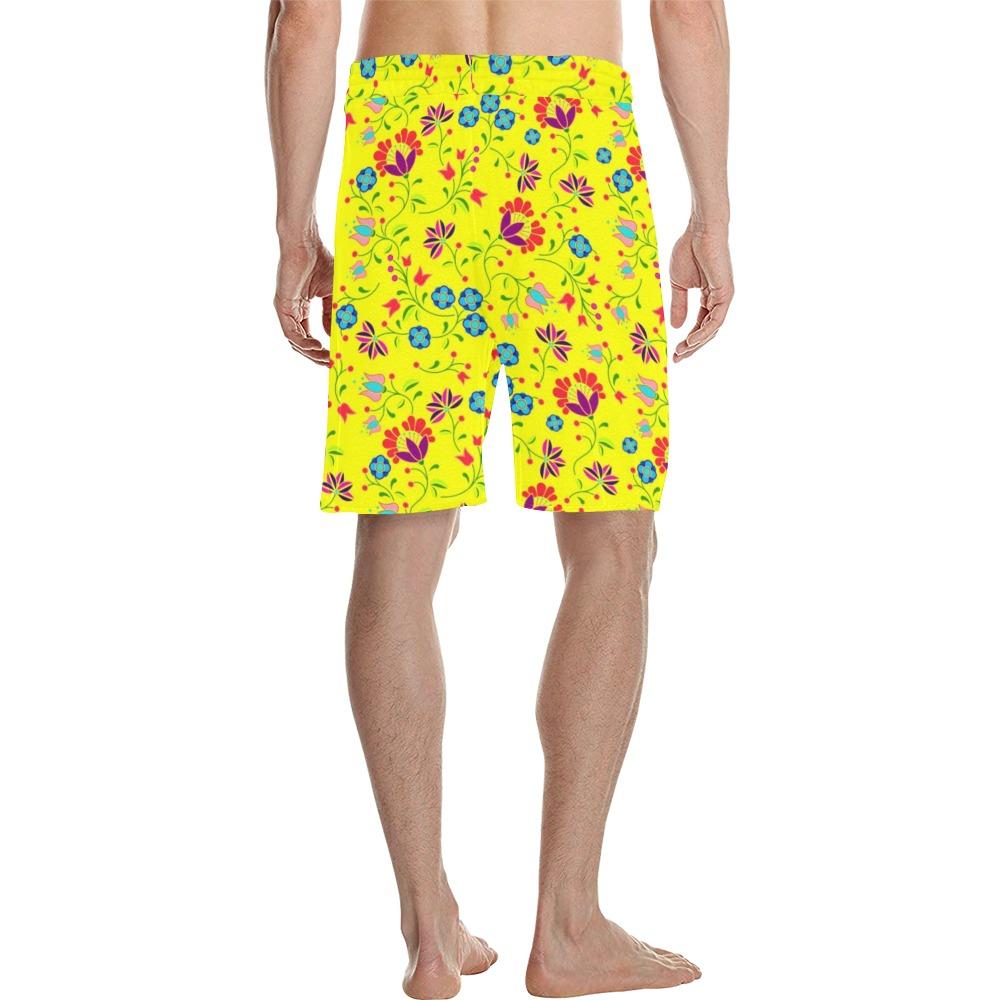 Fleur Indigine Mais Men's All Over Print Casual Shorts (Model L23) Men's Casual Shorts (L23) e-joyer