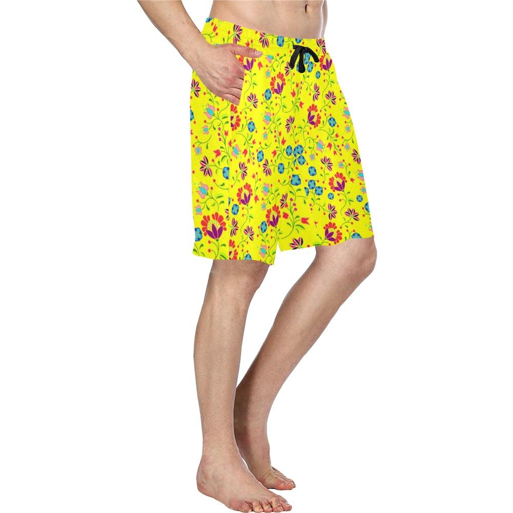 Fleur Indigine Mais Men's All Over Print Casual Shorts (Model L23) Men's Casual Shorts (L23) e-joyer