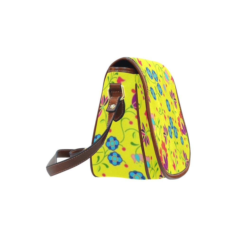 Fleur Indigine Mais Saddle Bag/Small (Model 1649) Full Customization Saddle Bag/Small (Full Customization) e-joyer