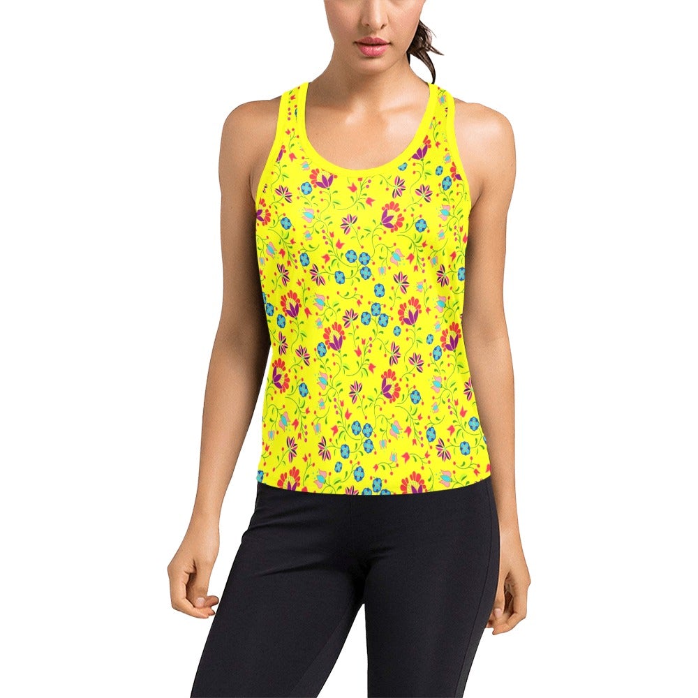 Fleur Indigine Mais Women's Racerback Tank Top (Model T60) Racerback Tank Top (T60) e-joyer