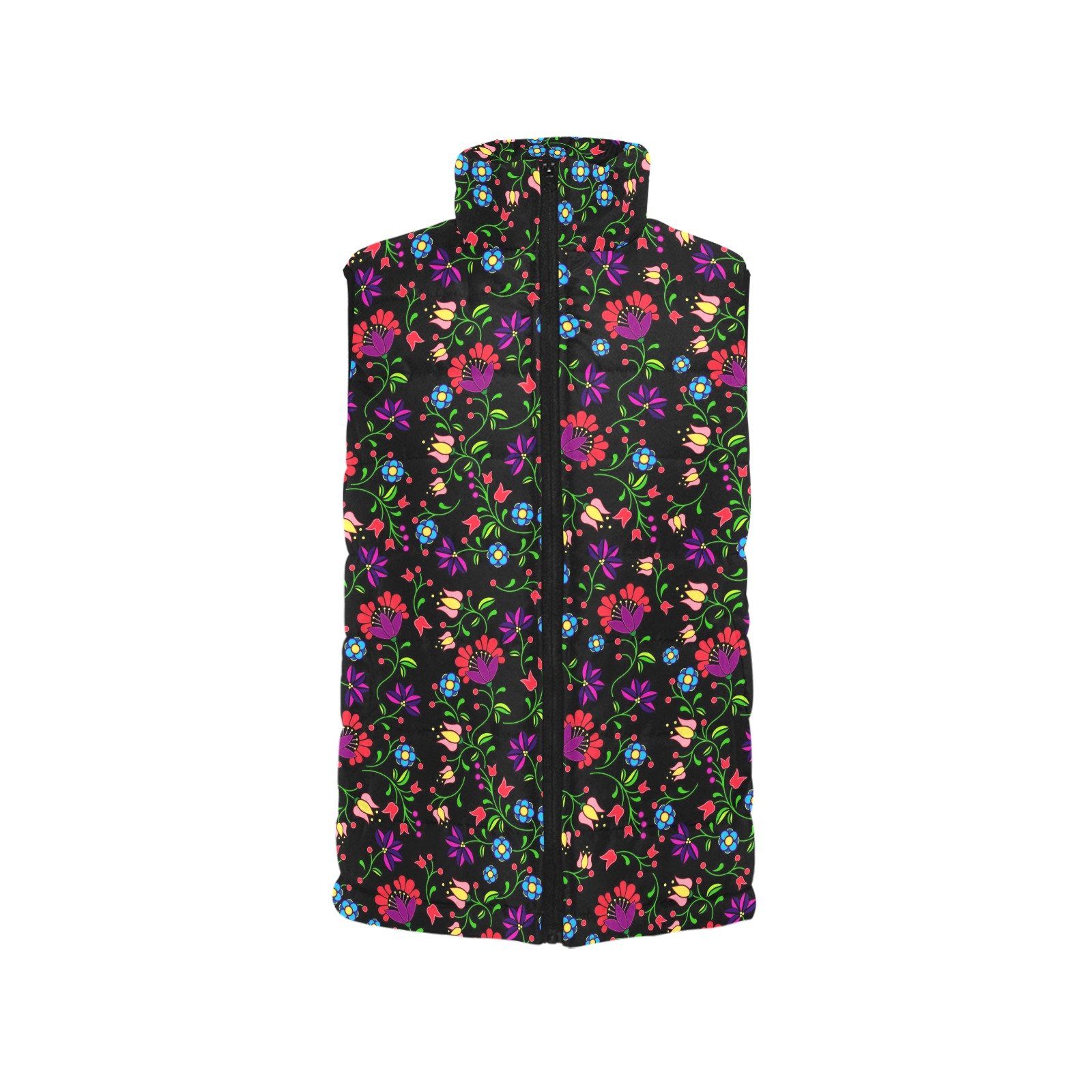 Fleur Indigine Men's Padded Vest Jacket (Model H44) Men's Padded Vest Jacket (H44) e-joyer