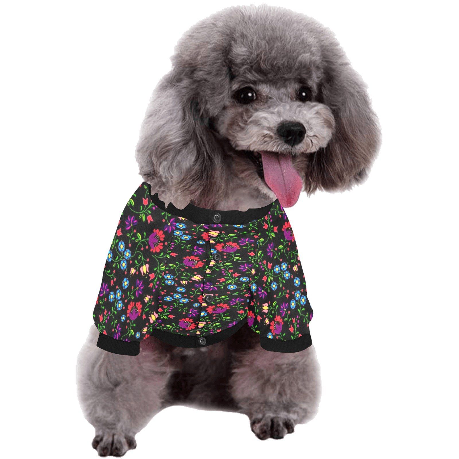 Fleur Indigine Pet Dog Round Neck Shirt Pet Dog Round Neck Shirt e-joyer