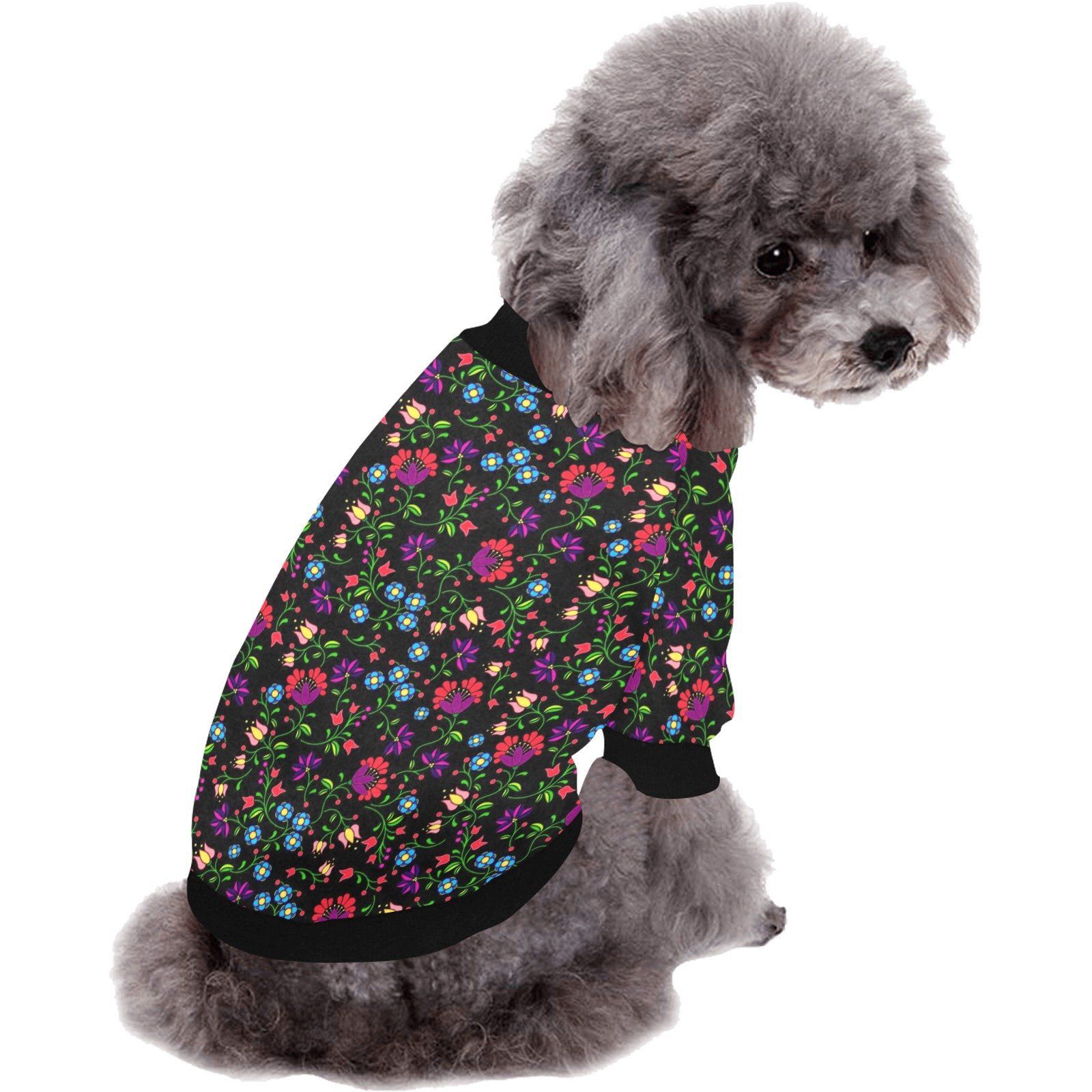 Fleur Indigine Pet Dog Round Neck Shirt Pet Dog Round Neck Shirt e-joyer