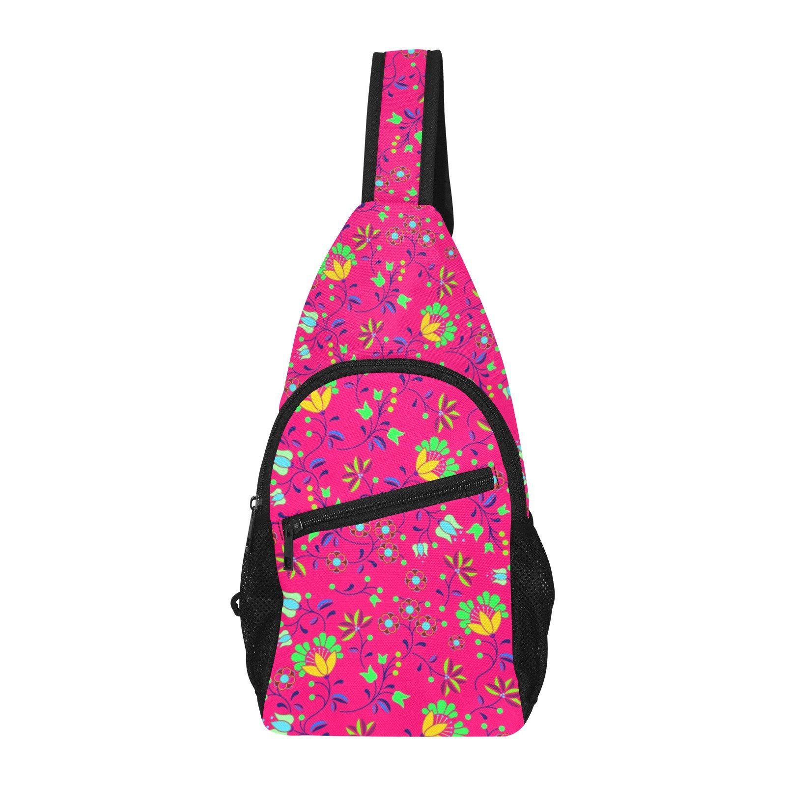 Fleur Indigine Rouge All Over Print Chest Bag (Model 1719) All Over Print Chest Bag (1719) e-joyer