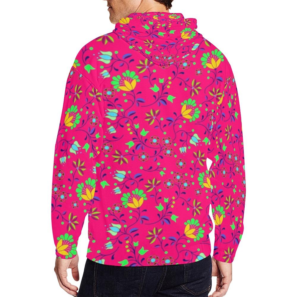 Fleur Indigine Rouge All Over Print Full Zip Hoodie for Men (Model H14) All Over Print Full Zip Hoodie for Men (H14) e-joyer
