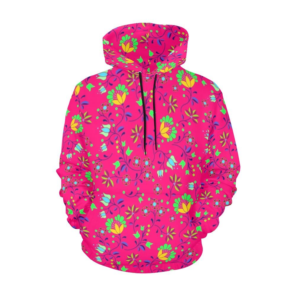 Fleur Indigine Rouge All Over Print Hoodie for Women (USA Size) (Model H13) All Over Print Hoodie for Women (H13) e-joyer
