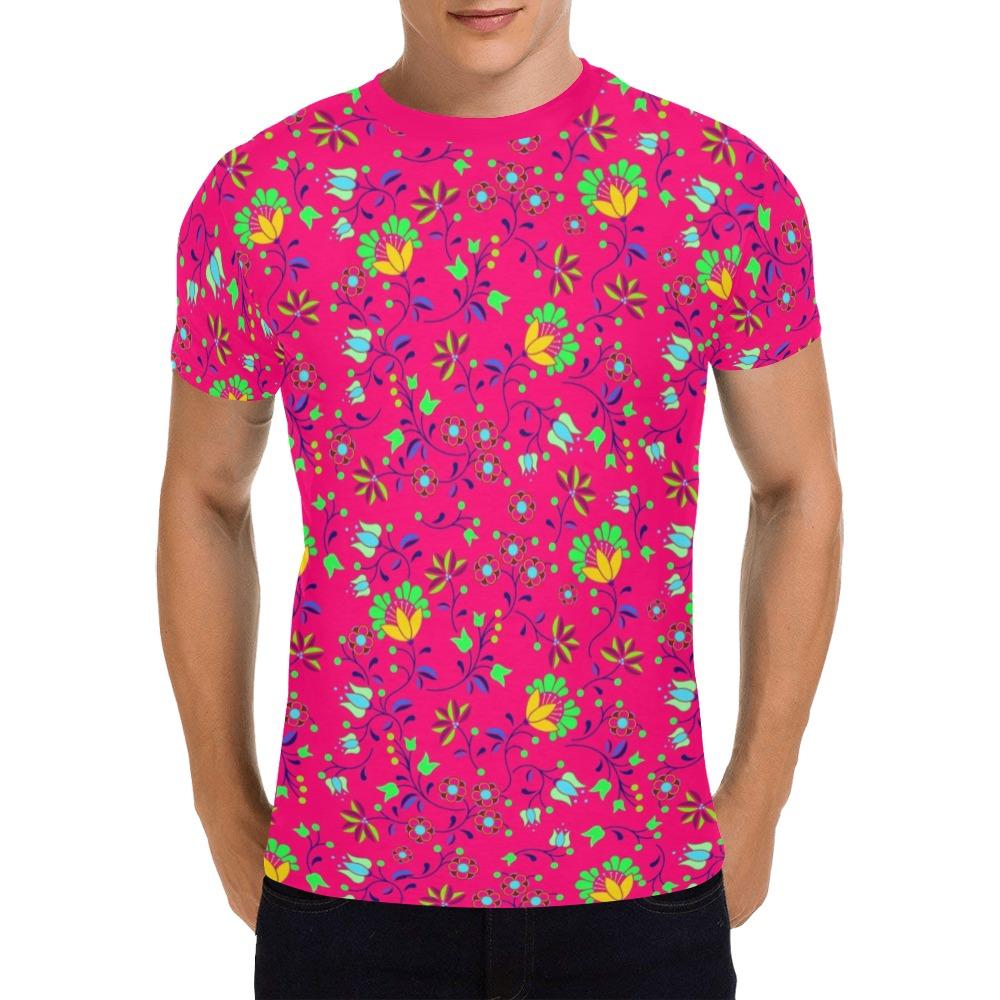 Fleur Indigine Rouge All Over Print T-Shirt for Men (USA Size) (Model T40) All Over Print T-Shirt for Men (T40) e-joyer