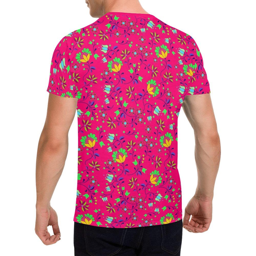Fleur Indigine Rouge All Over Print T-Shirt for Men (USA Size) (Model T40) All Over Print T-Shirt for Men (T40) e-joyer