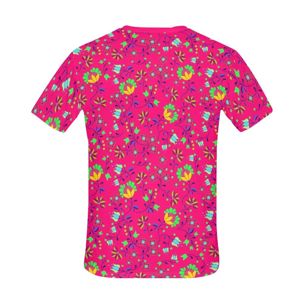 Fleur Indigine Rouge All Over Print T-Shirt for Men (USA Size) (Model T40) All Over Print T-Shirt for Men (T40) e-joyer