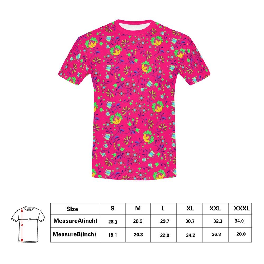 Fleur Indigine Rouge All Over Print T-Shirt for Men (USA Size) (Model T40) All Over Print T-Shirt for Men (T40) e-joyer