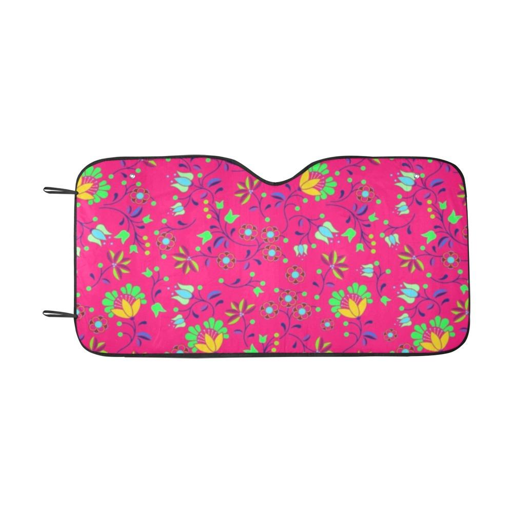 Fleur Indigine Rouge Car Sun Shade 55"x30" Car Sun Shade e-joyer