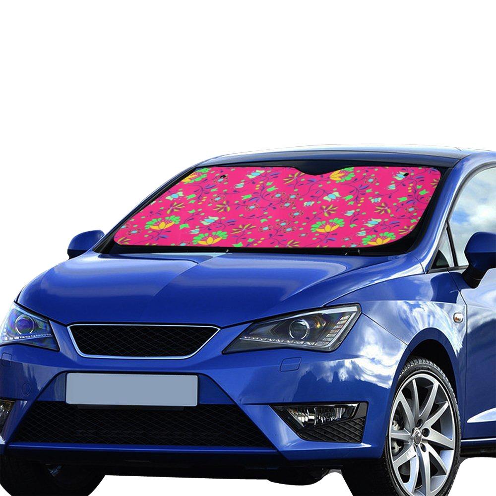 Fleur Indigine Rouge Car Sun Shade 55"x30" Car Sun Shade e-joyer