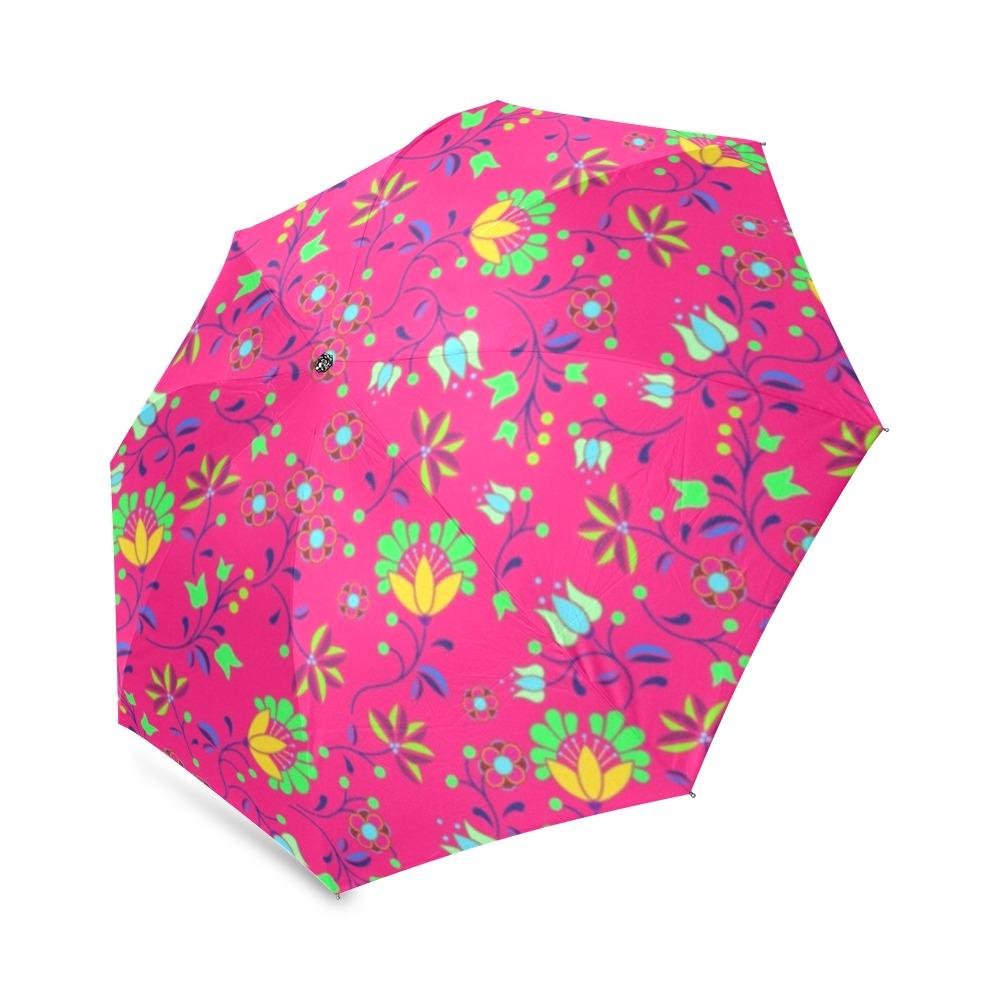 Fleur Indigine Rouge Foldable Umbrella (Model U01) Foldable Umbrella e-joyer