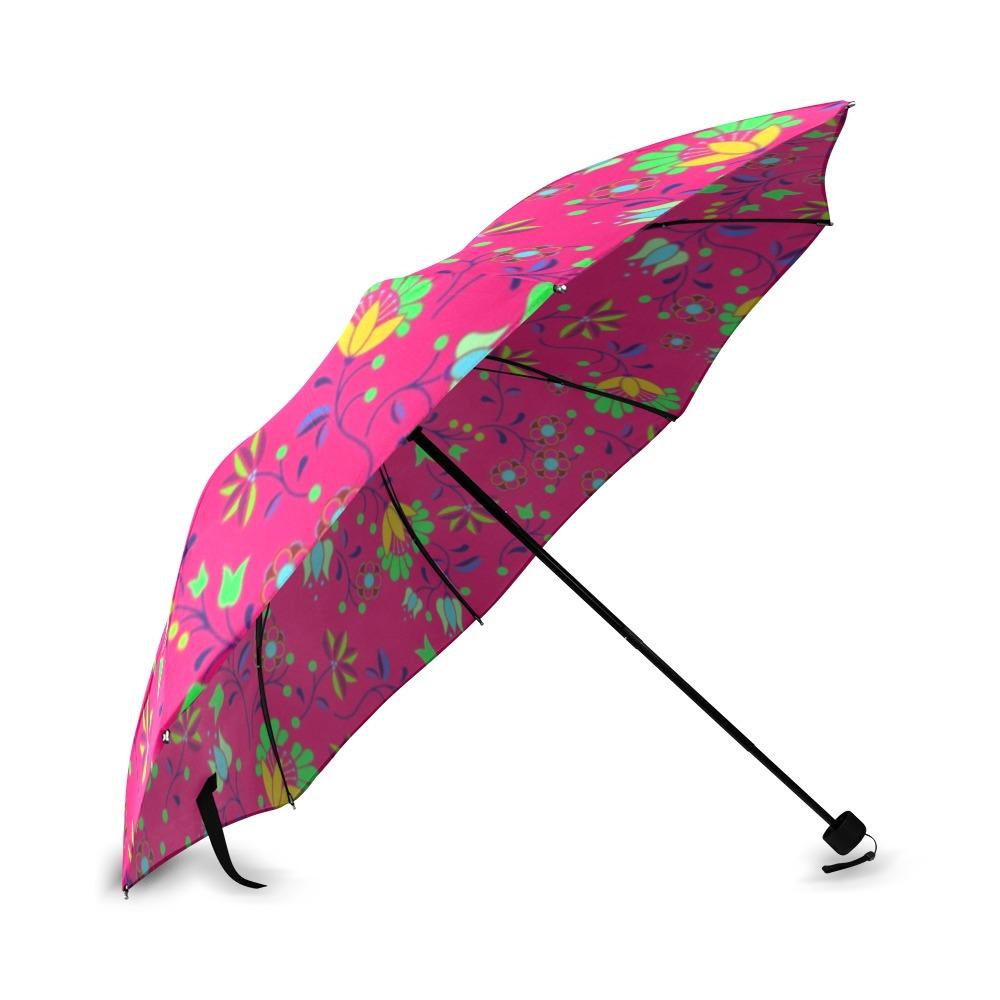 Fleur Indigine Rouge Foldable Umbrella (Model U01) Foldable Umbrella e-joyer