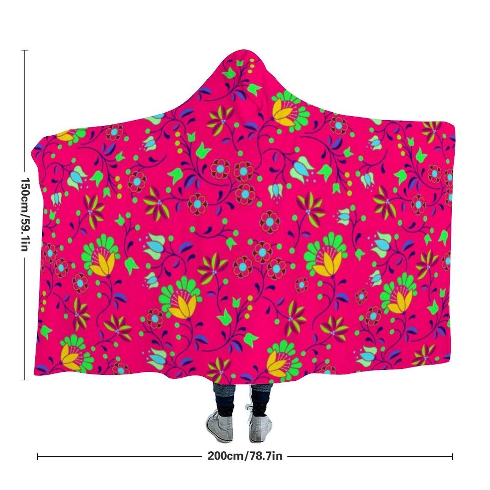 Fleur Indigine Rouge Hooded Blanket blanket 49 Dzine