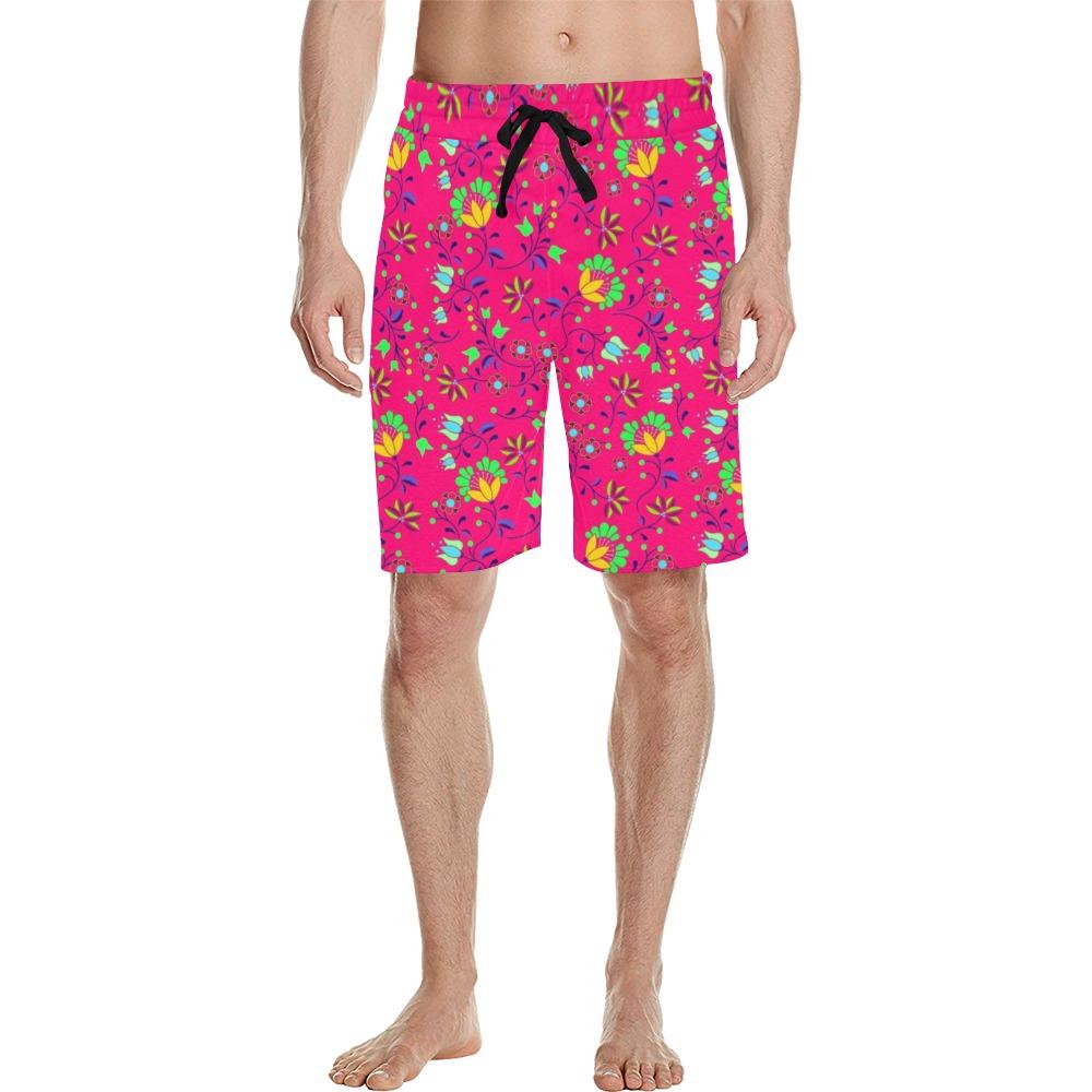 Fleur Indigine Rouge Men's All Over Print Casual Shorts (Model L23) Men's Casual Shorts (L23) e-joyer