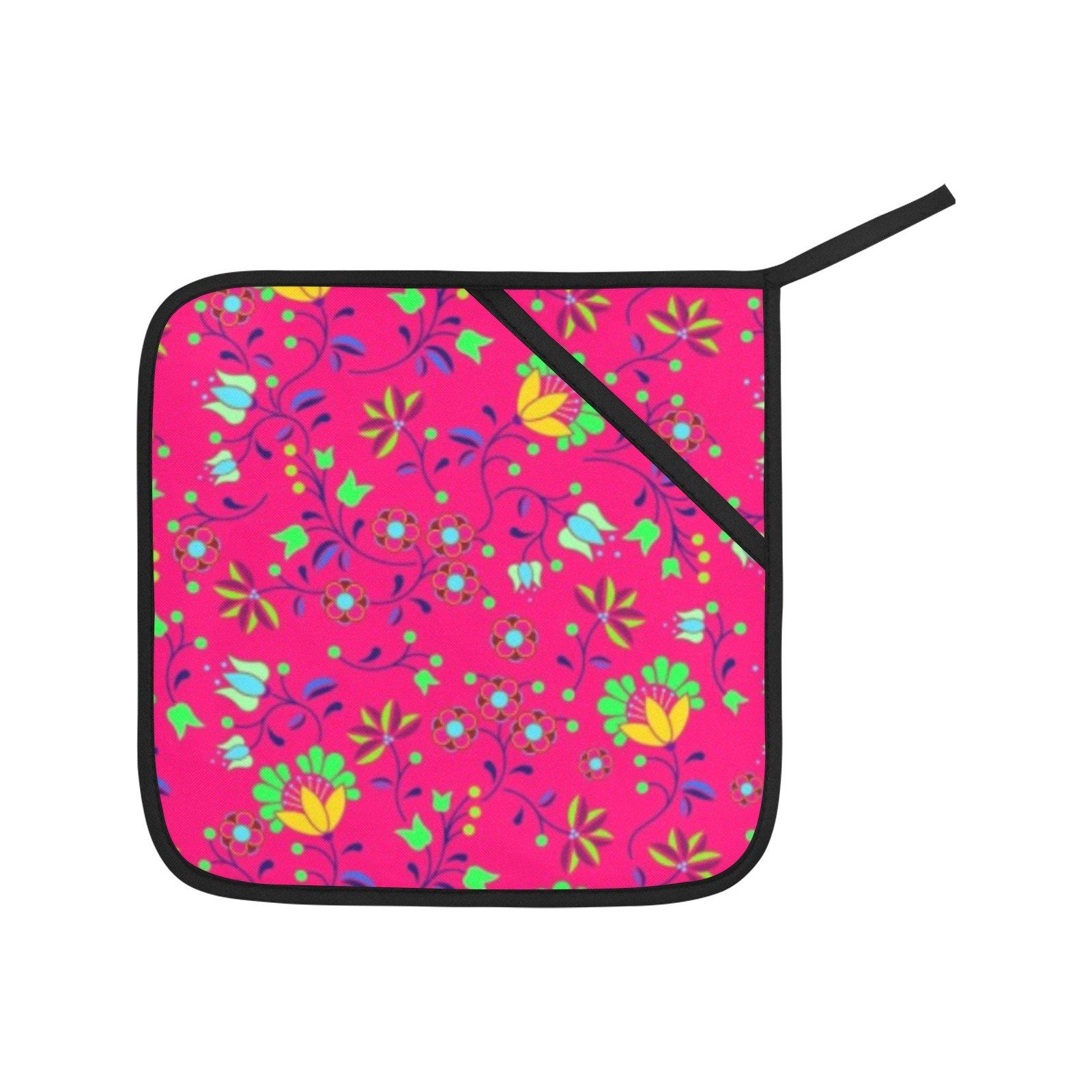 Fleur Indigine Rouge Oven Mitt & Pot Holder Oven Mitt & Pot Holder e-joyer