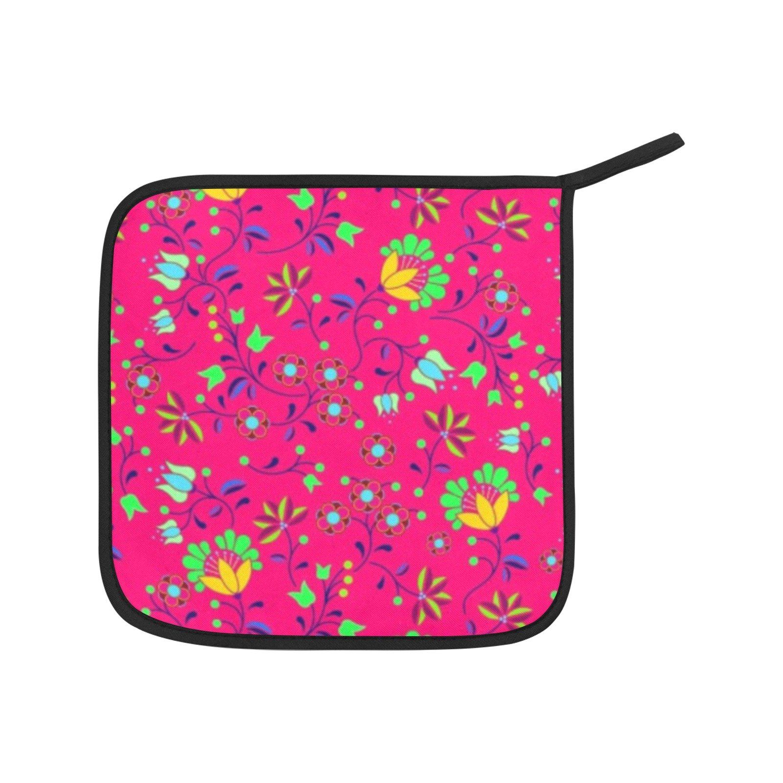 Fleur Indigine Rouge Oven Mitt & Pot Holder Oven Mitt & Pot Holder e-joyer
