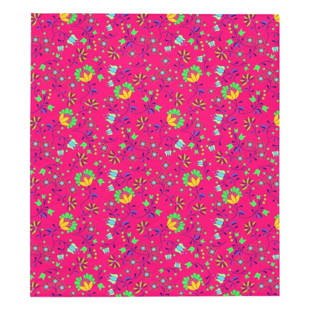 Fleur Indigine Rouge Quilt 70"x80" Quilt 70"x80" e-joyer