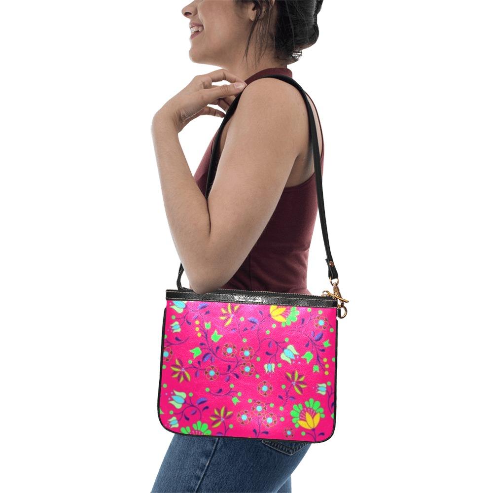Fleur Indigine Rouge Small Shoulder Bag (Model 1710) Small Shoulder Bag (1710) e-joyer