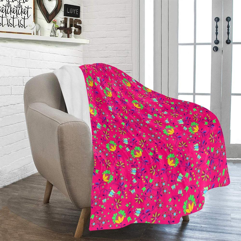 Fleur Indigine Rouge Ultra-Soft Micro Fleece Blanket 50"x60" Ultra-Soft Blanket 50''x60'' e-joyer 