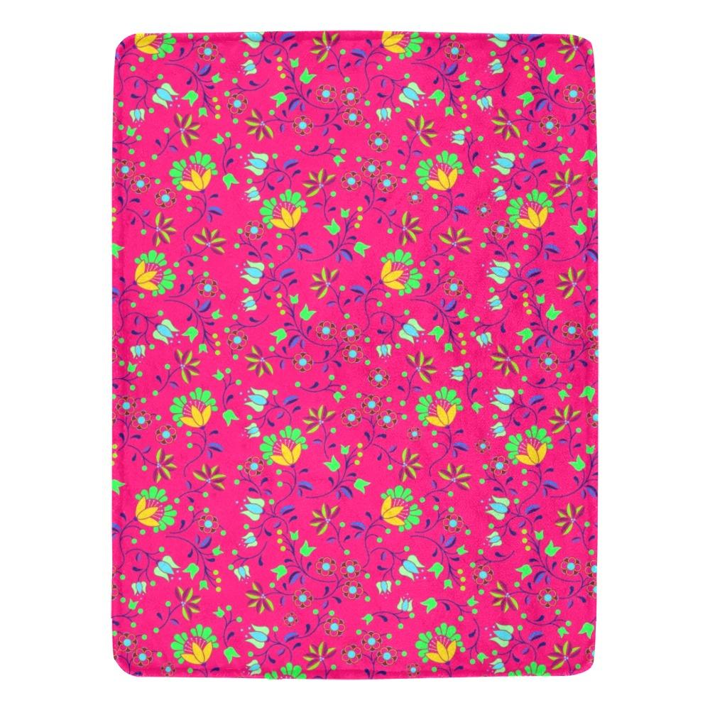 Fleur Indigine Rouge Ultra-Soft Micro Fleece Blanket 60"x80" Ultra-Soft Blanket 60''x80'' e-joyer