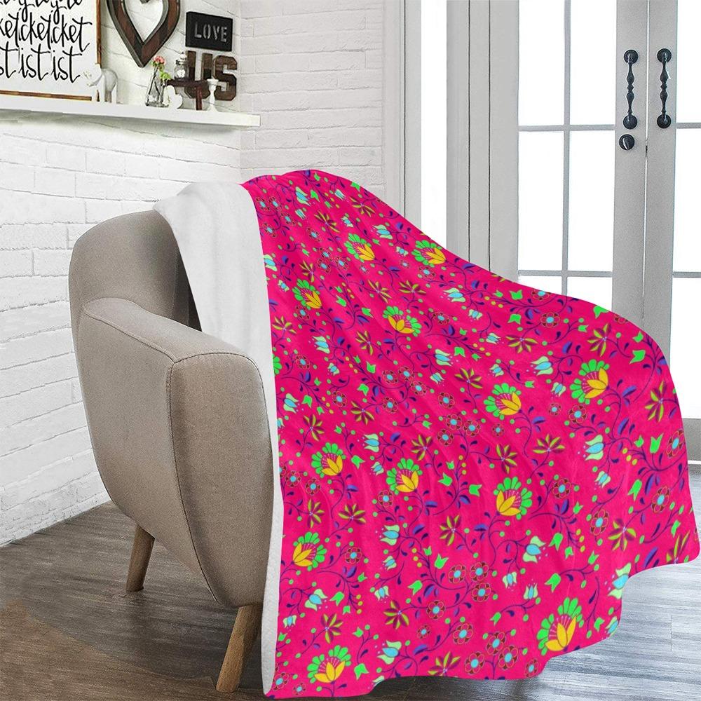Fleur Indigine Rouge Ultra-Soft Micro Fleece Blanket 60"x80" Ultra-Soft Blanket 60''x80'' e-joyer 