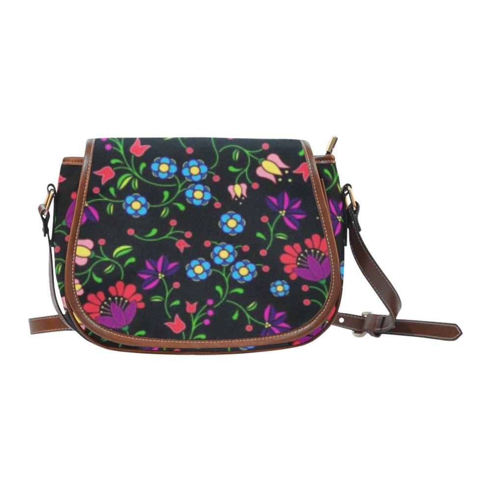 Fleur Indigine Saddle Bag/Small (Model 1649) Full Customization Saddle Bag/Small (Full Customization) e-joyer