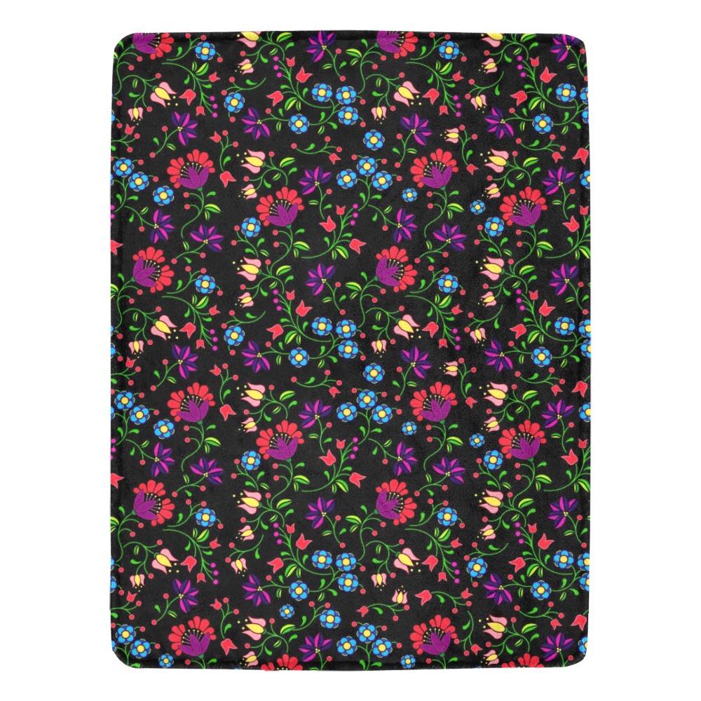 Fleur Indigine Ultra-Soft Micro Fleece Blanket 60"x80" Ultra-Soft Blanket 60''x80'' e-joyer 
