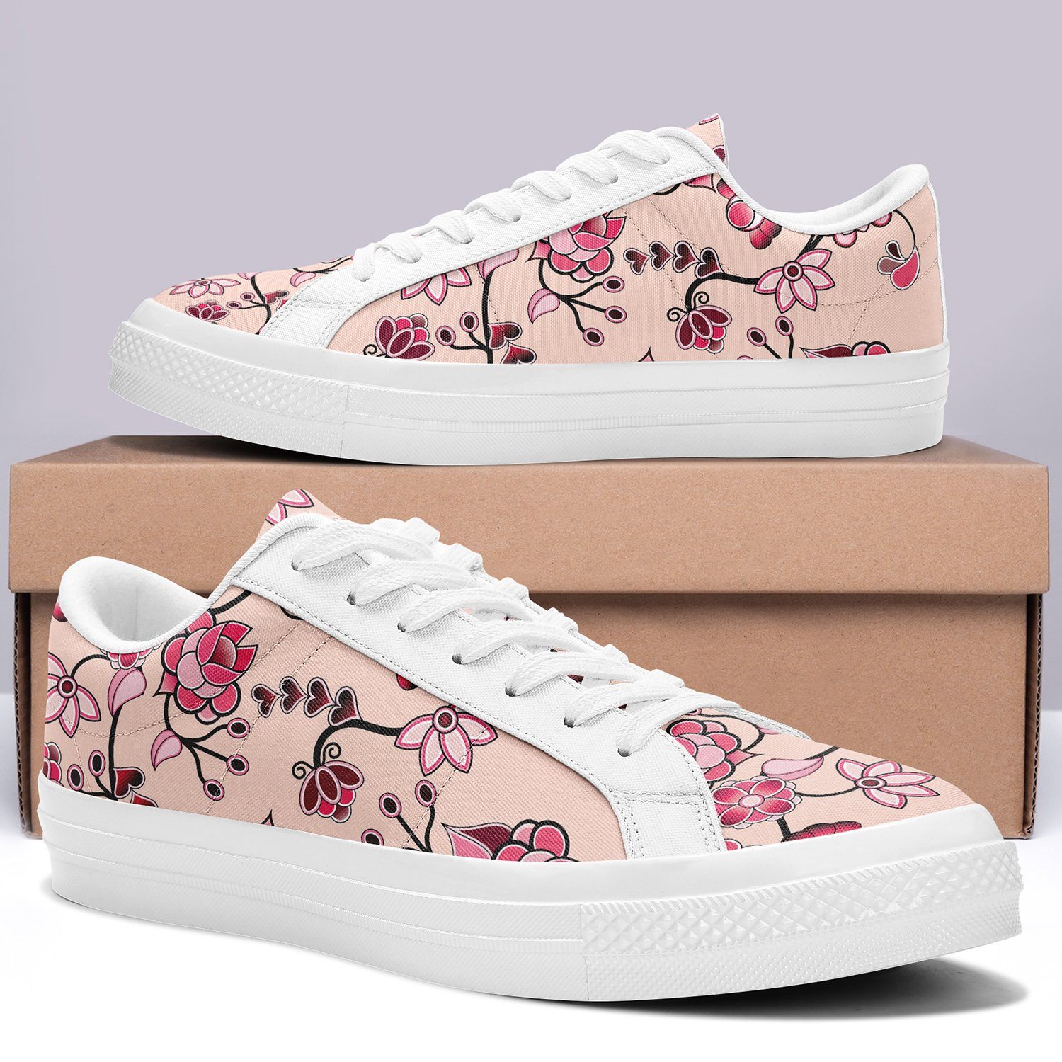 Floral Amour Aapisi Low Top Canvas Shoes White Sole aapisi Herman