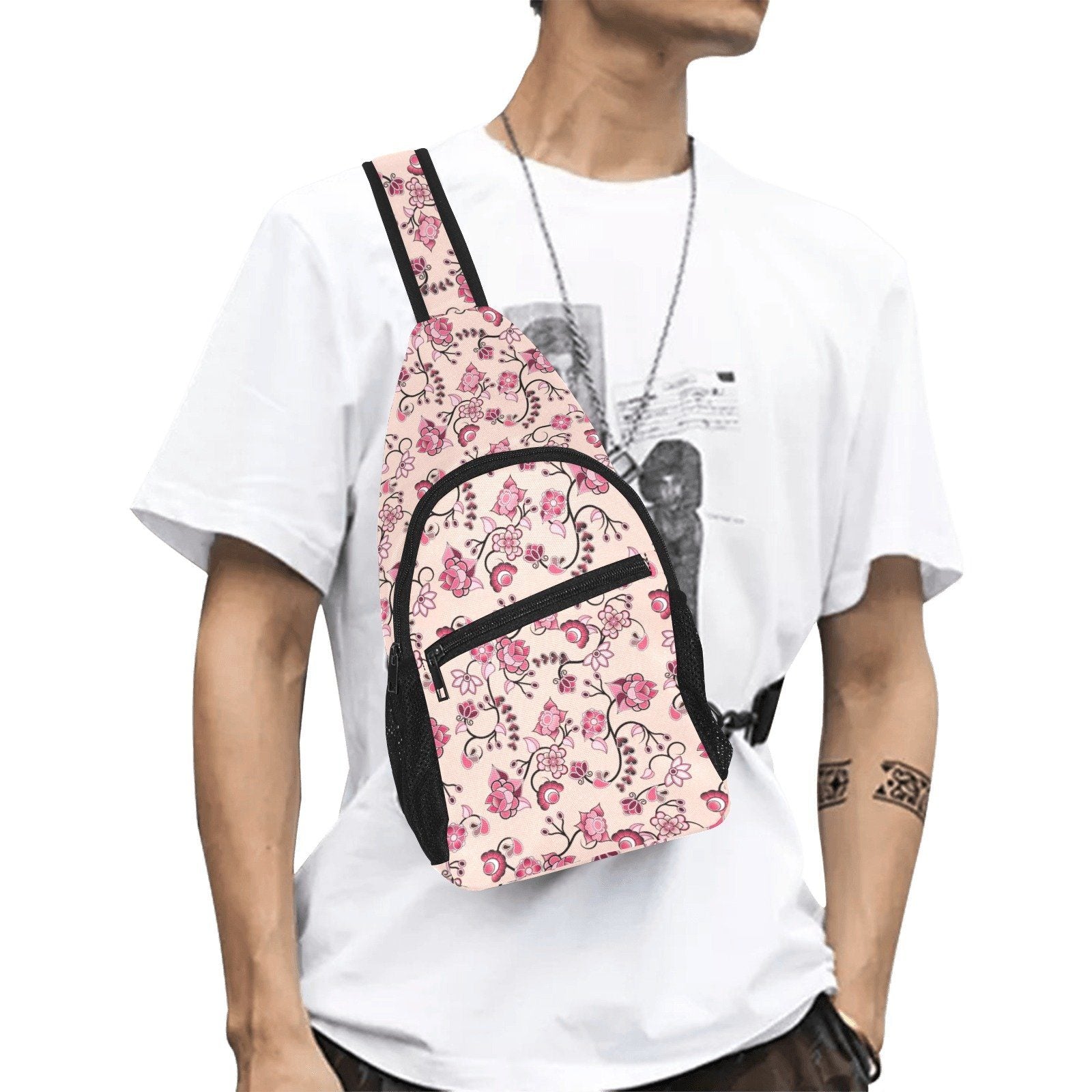 Floral Amour All Over Print Chest Bag (Model 1719) All Over Print Chest Bag (1719) e-joyer 