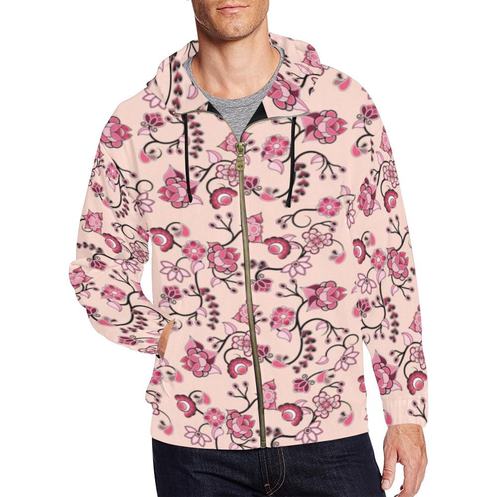 Floral Amour All Over Print Full Zip Hoodie for Men (Model H14) All Over Print Full Zip Hoodie for Men (H14) e-joyer