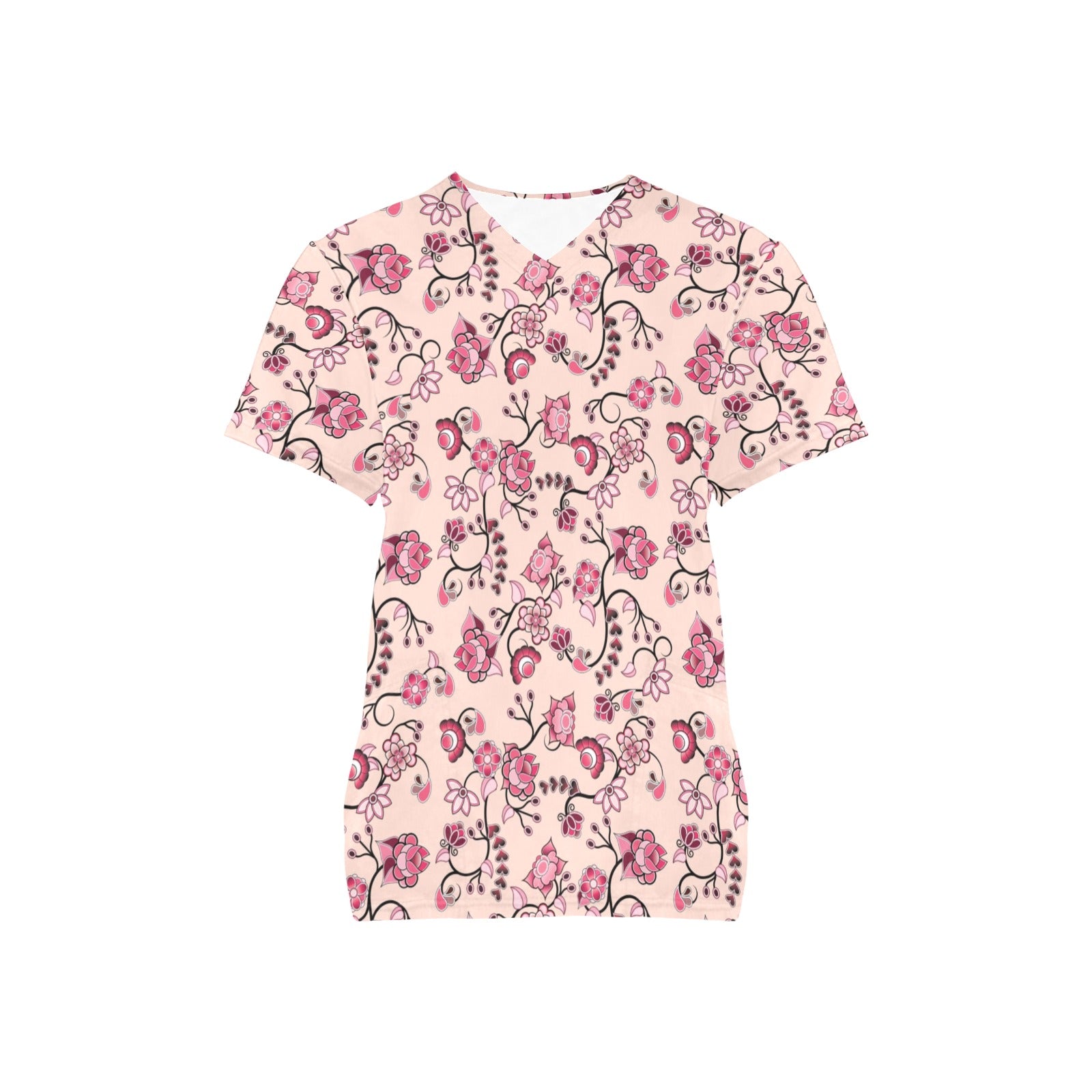 Floral Amour All Over Print Scrub Top Scrub Top e-joyer