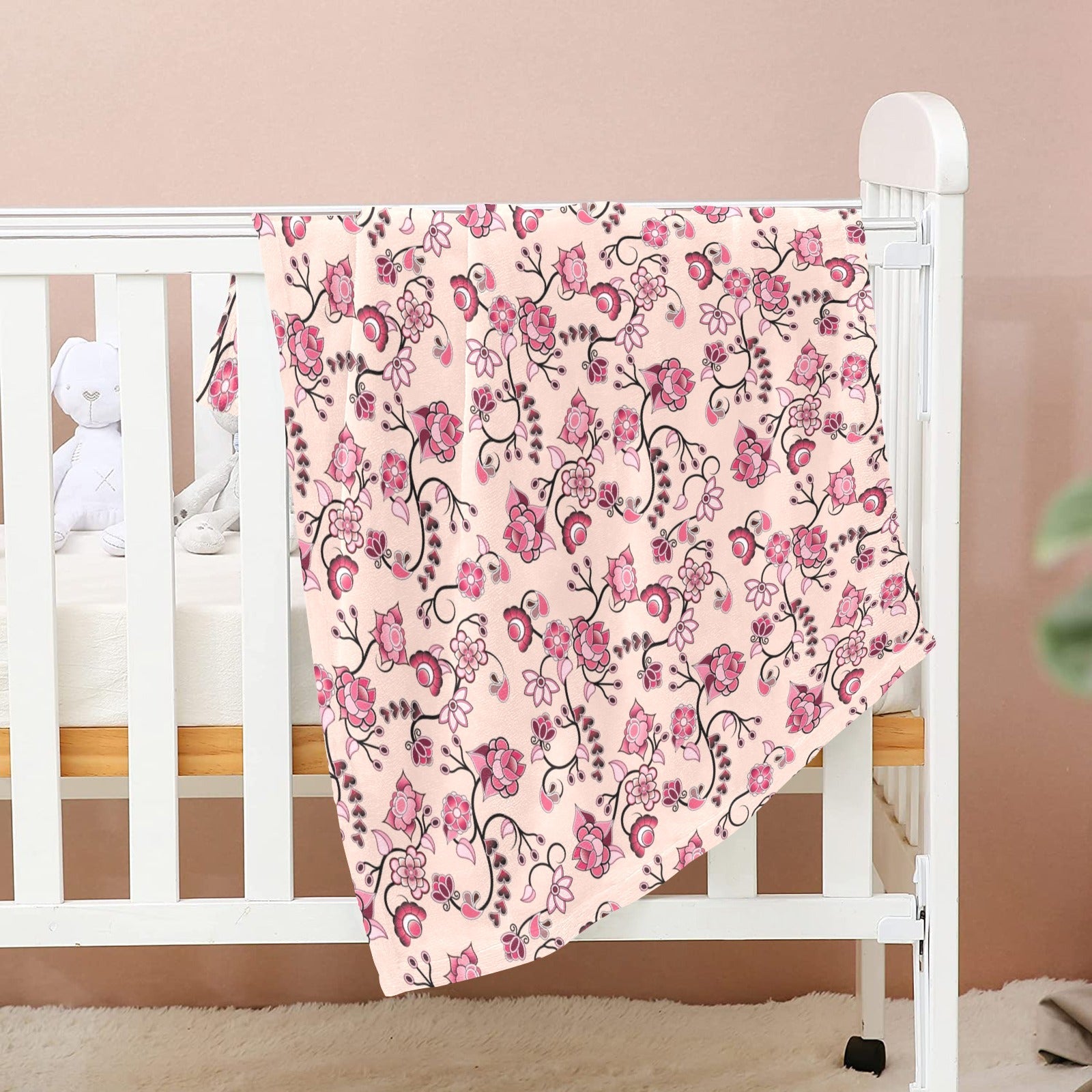 Floral Amour Baby Blanket 30"x40" Baby Blanket 30"x40" e-joyer 