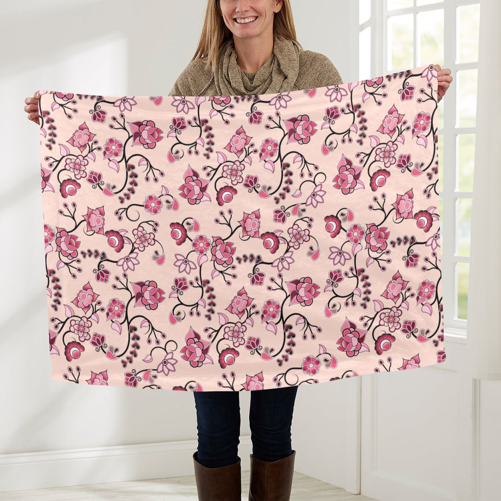 Floral Amour Baby Blanket 30"x40" Baby Blanket 30"x40" e-joyer