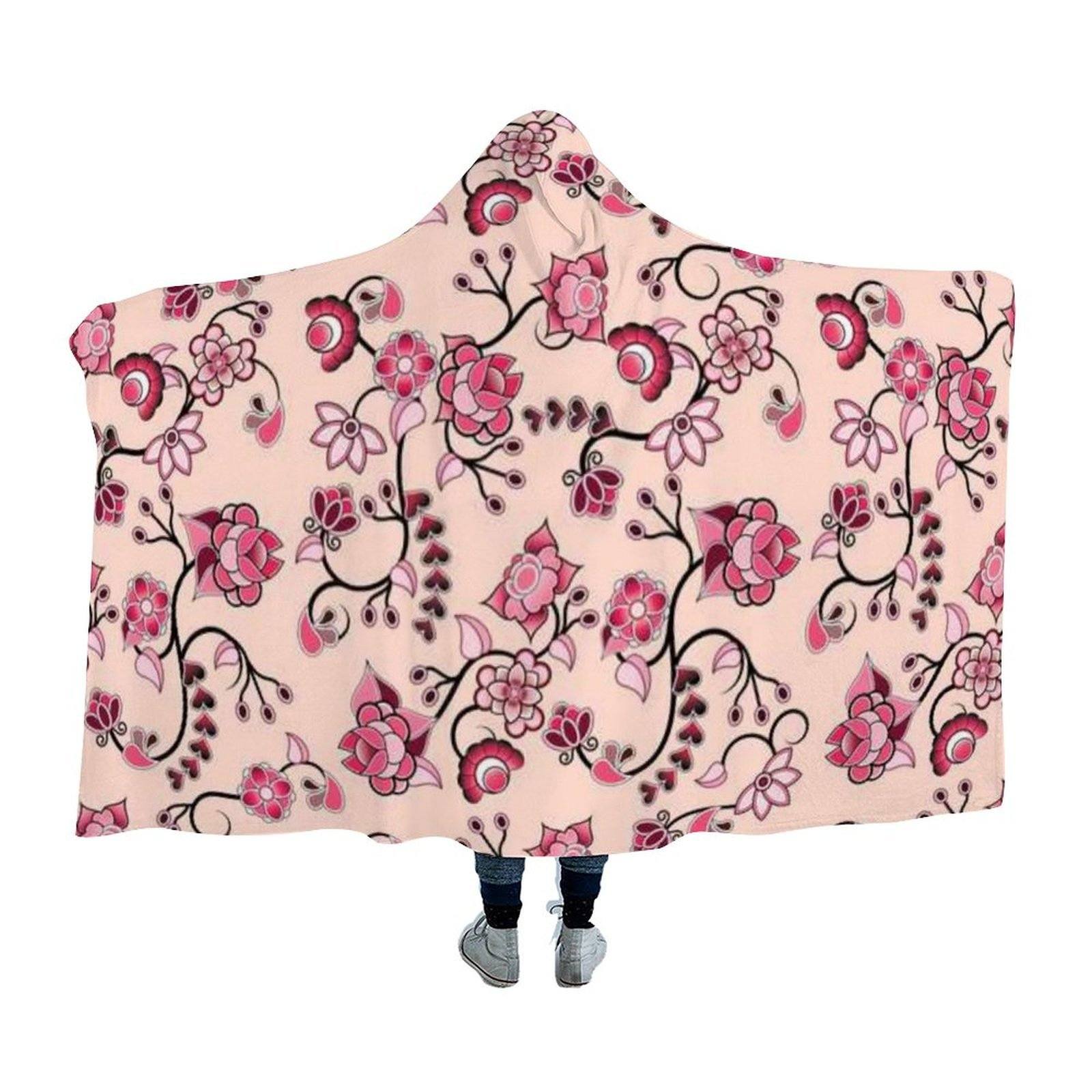 Floral Amour Hooded Blanket blanket 49 Dzine