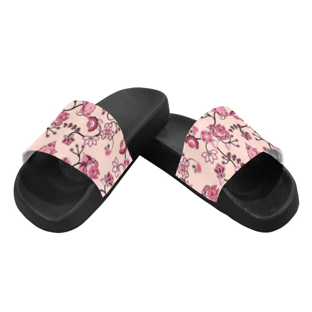 Floral Amour Men's Slide Sandals (Model 057) Men's Slide Sandals (057) e-joyer