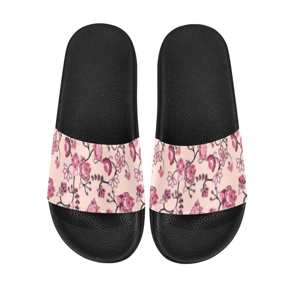 Floral Amour Men's Slide Sandals (Model 057) Men's Slide Sandals (057) e-joyer