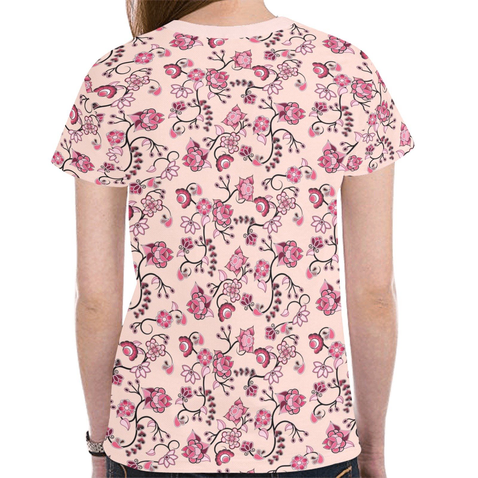 Floral Amour New All Over Print T-shirt for Women (Model T45) tshirt e-joyer