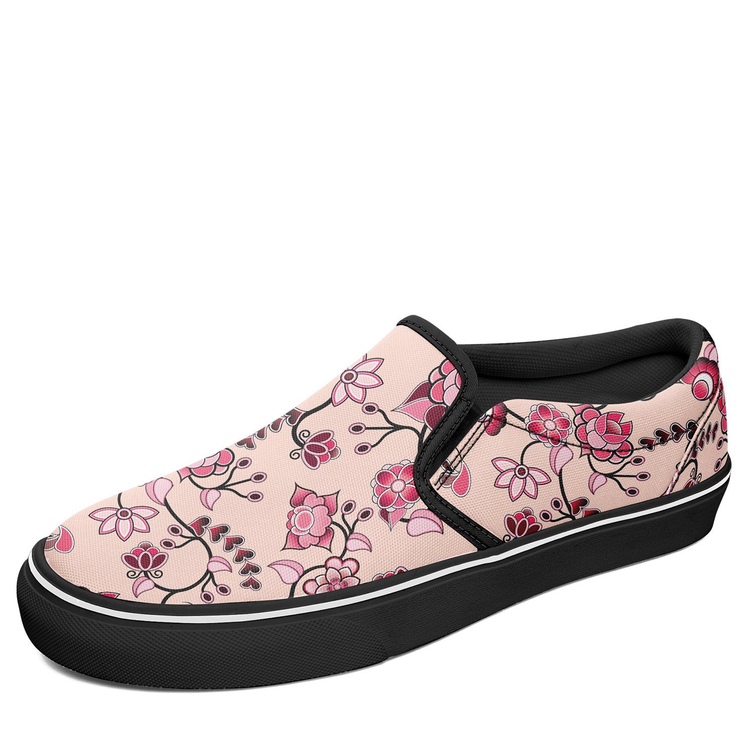 Floral Amour Otoyimm Canvas Slip On Shoes otoyimm Herman US Youth 1 / EUR 32 Black Sole 